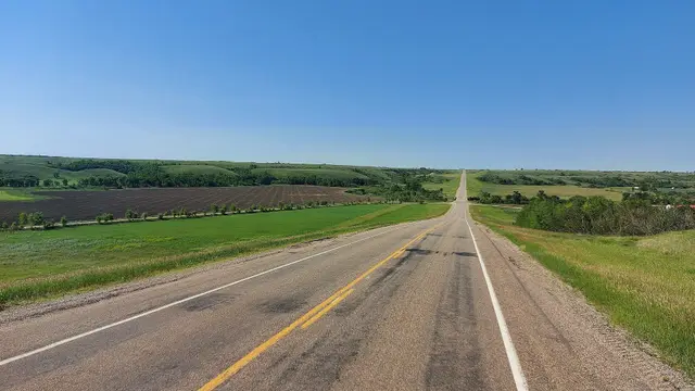 Highway 9 through the Souris Valley