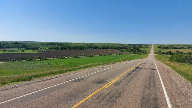 Highway 9 through the Souris Valley